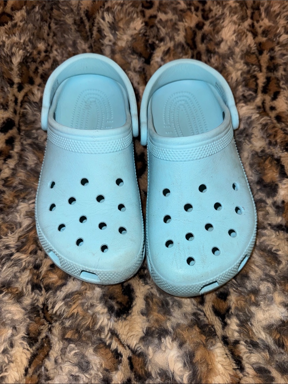 CROCS Kids Light Blue Clogs with Heel Strap
